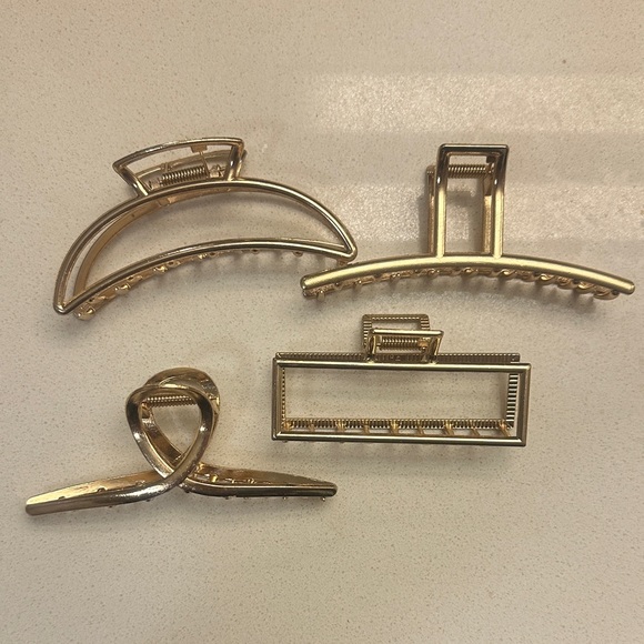Accessories - Gold Hair Claw Clip Set